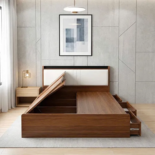 Giường gỗ công nghiệp có ngăn kéo GN-381