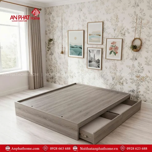 Giường ngủ gỗ đơn giản mà đẹp giá rẻ