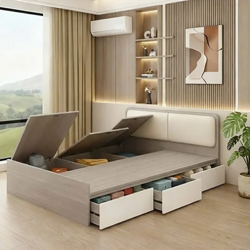 Giường ngủ bọc nệm hiện đại GN-374