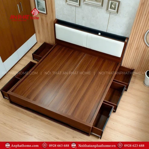 Giường ngủ gỗ đơn giản mà đẹp giá rẻ