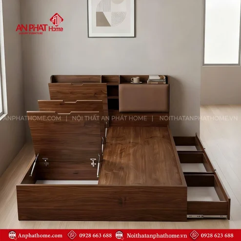 Giường ngủ cao cấp mẫu mới GN-371
