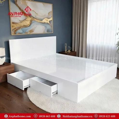 Giường gỗ công nghiệp 1m6x2m, 1m8x2m, 2mx2m2
