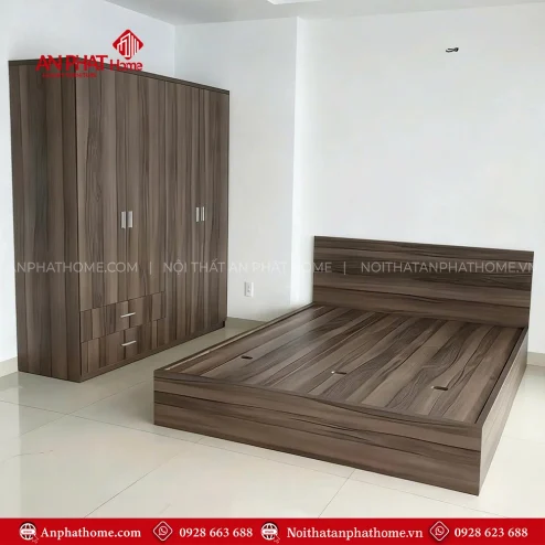 Giường gỗ công nghiệp 1m6x2m, 1m8x2m, 2mx2m2