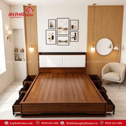 Giường ngủ cao cấp sang trọng