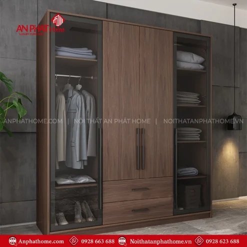 Tủ Áo Cánh Kính Cao Cấp TA-568