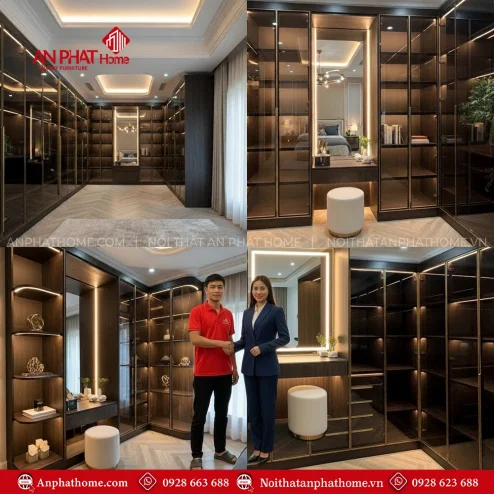 Thiết kế tủ quần áo cho phòng ngủ nhỏ theo yêu cầu