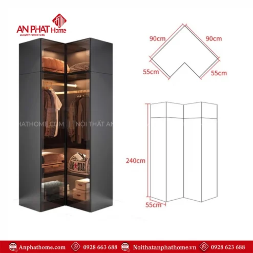 Tủ quần áo cánh kính giá bao nhiêu