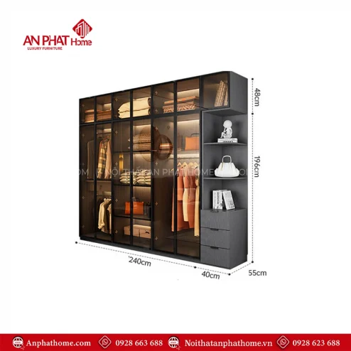 Tủ quần áo gỗ công nghiệp MDF