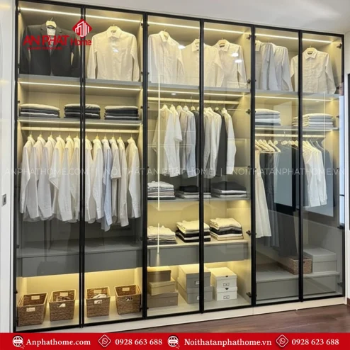 Mẫu tủ quần áo thông minh tiết kiệm diện tích