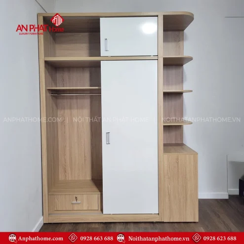 Mẫu tủ quần áo đẹp hiện đại cánh lùa