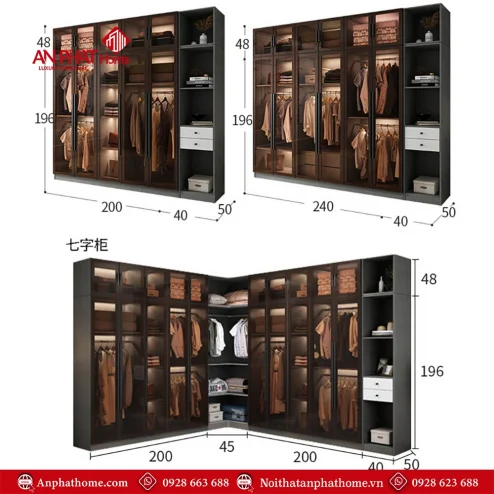 Mẫu tủ quần áo trong phòng ngủ hiện đại