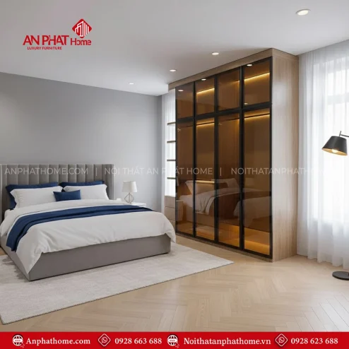 Mẫu tủ quần áo trong phòng ngủ hiện đại