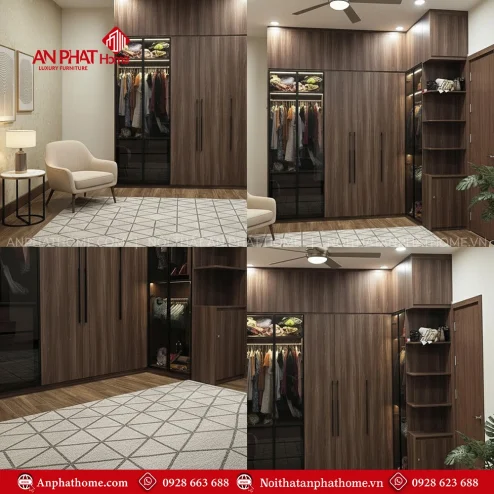 Mẫu tủ quần áo trong phòng ngủ hiện đại