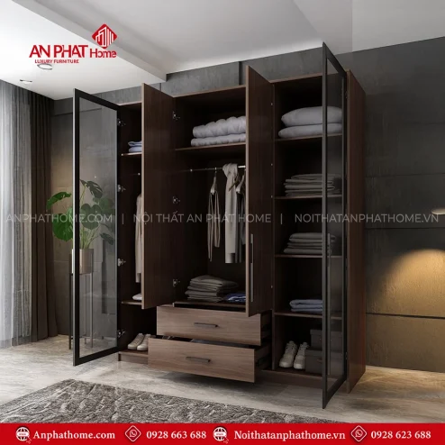 Mẫu tủ quần áo trong phòng ngủ hiện đại