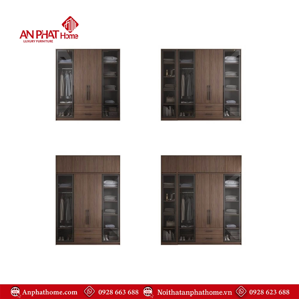 Tủ Áo Gỗ MDF Cánh Kính TA-505 20 Tủ quần áo đơn giản mà đẹp