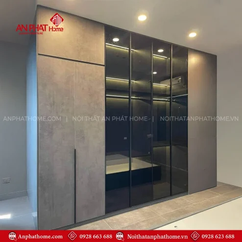 Tủ Áo Gỗ MDF Cánh Kính TA-533