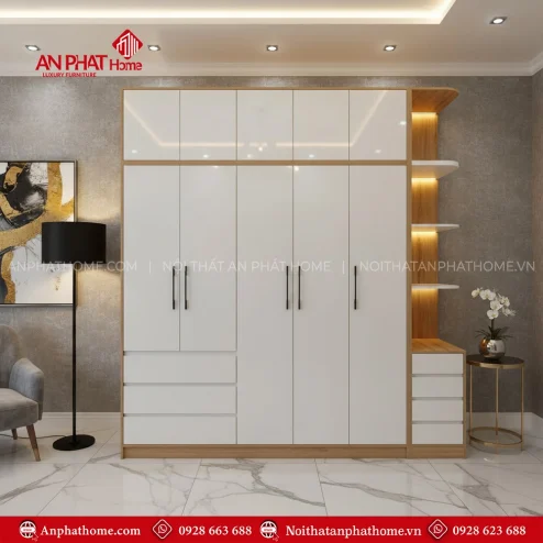 Tủ Áo Gỗ MDF Đẹp TA-513