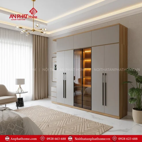 Tủ quần áo gỗ công nghiệp MDF