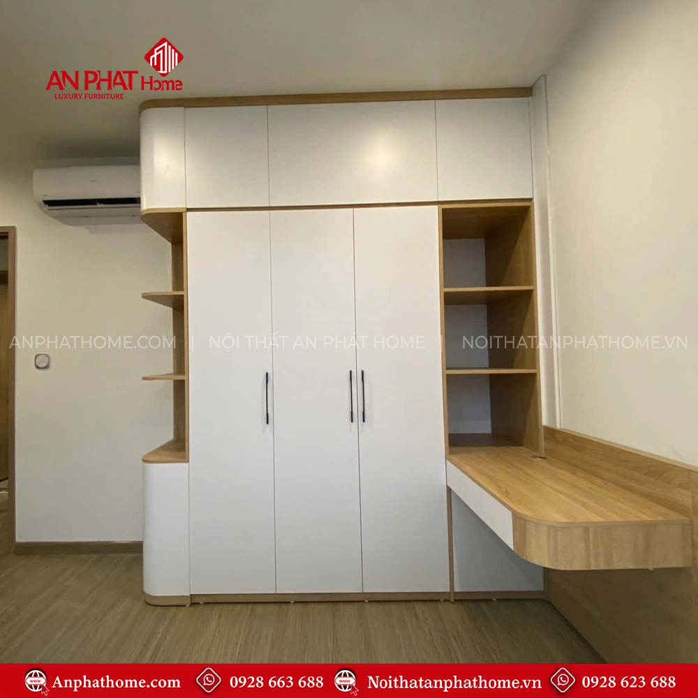 Tủ Áo Kịch Trần Gỗ MDF TA-565 7 Tủ Áo Kịch Trần Gỗ MDF TA-565