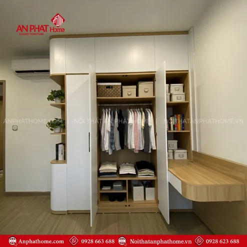 Mẫu tủ quần áo gỗ đẹp hiện đại