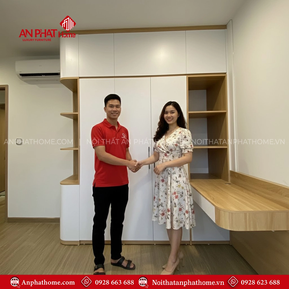 Tủ Áo Kịch Trần Gỗ MDF TA-565 9 Tủ đựng quần áo gỗ