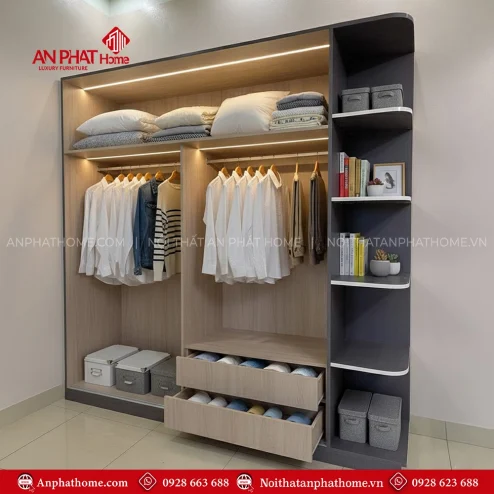 Tủ quần áo gỗ công nghiệp giá rẻ