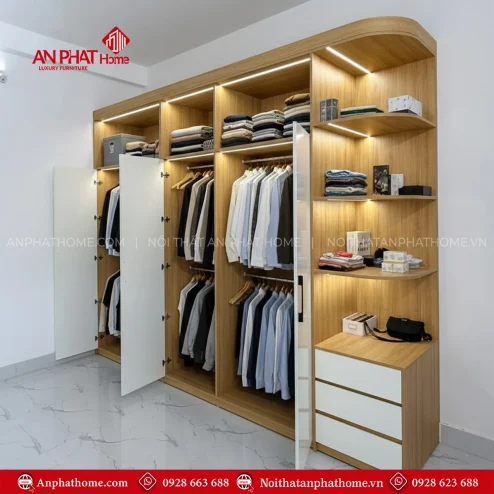 Mẫu tủ quần áo 3 buồng, 4 buồng đẹp