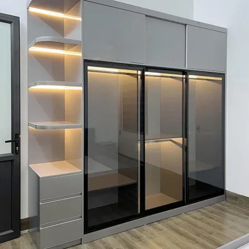 Tủ Áo Người Lớn MDF Cánh Kính TA-512
