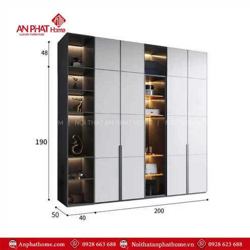 Mẫu tủ quần áo trong phòng ngủ