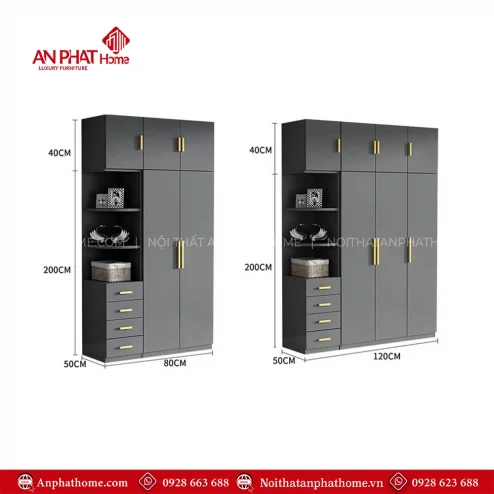 Mẫu tủ quần áo trong phòng ngủ đẹp hiện đại