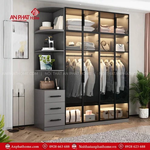 Mẫu tủ quần áo đơn giản mà đẹp