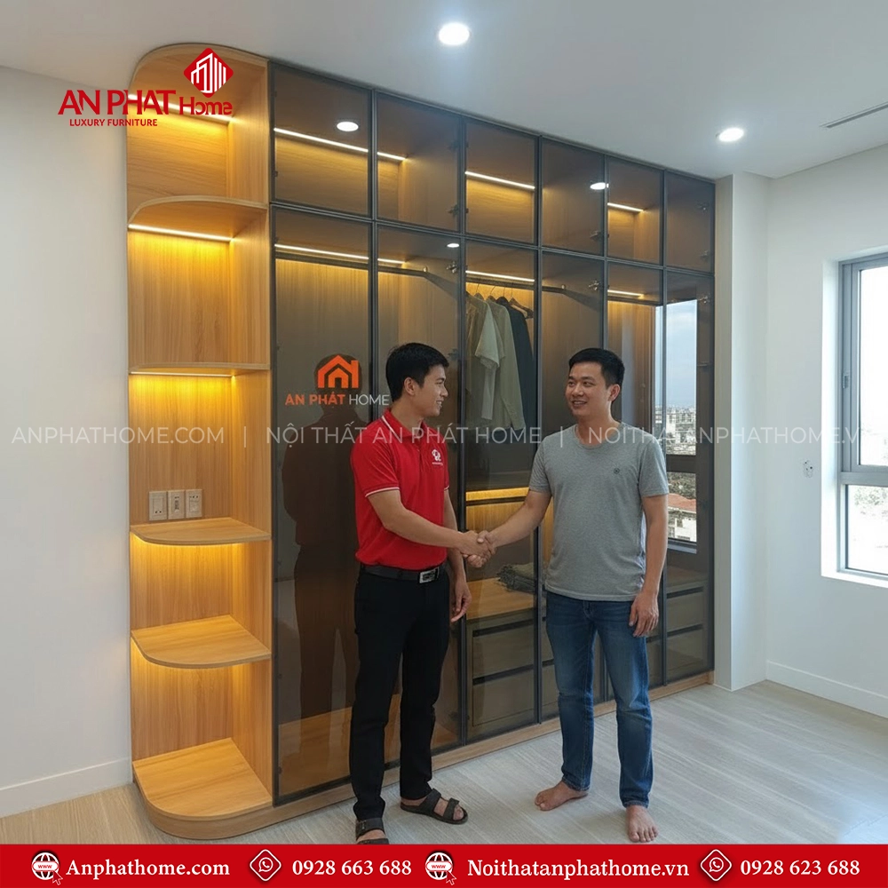 Tủ Quần Áo Cánh Kính Đẹp TA-886 6 Mẫu tủ quần áo gỗ đẹp hiện đại