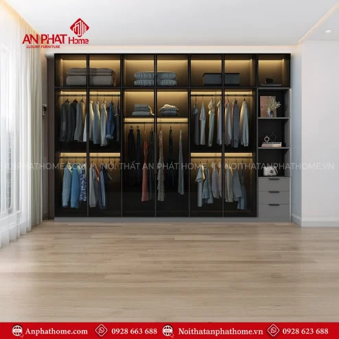 Tủ Quần Áo Cánh Kính Hiện Đại TA-502