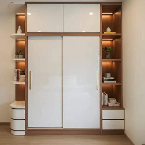 Tủ Quần Áo Cánh Lùa Gỗ MDF TA-584