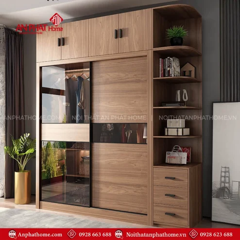 Tủ quần áo gỗ công nghiệp giá rẻ