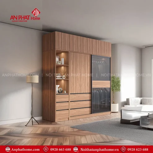 Mẫu tủ quần áo gỗ đẹp hiện đại