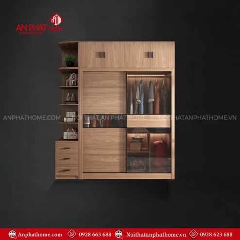 Mẫu tủ quần áo trong phòng ngủ hiện đại