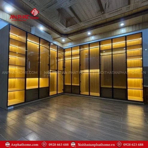 Tủ Quần Áo Gỗ Cánh Kính Cao Cấp TA-553