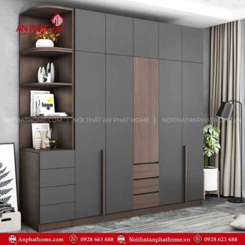 Tủ quần áo gỗ công nghiệp 3 cánh, 4 cánh