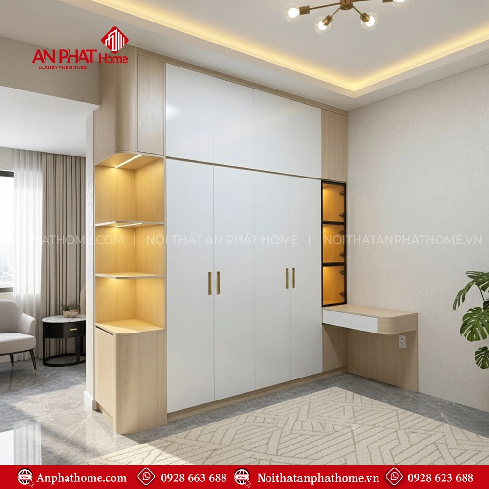Tủ Quần Áo Gỗ MDF Cao Cấp TA-525 7 Tủ Quần Áo Gỗ MDF Cao Cấp TA-525
