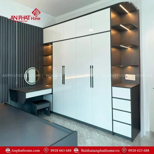 Tủ Quần Áo Gỗ MDF TA-574