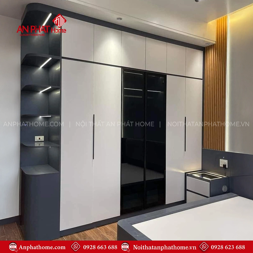 Tủ Quần Áo Gỗ MDF TA-579 6 Tủ Quần Áo Gỗ MDF TA-579