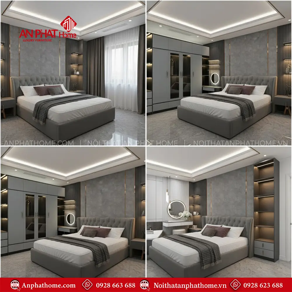 Combo Giường Tủ Đẹp Hiện Đại CB-31 9 combo giuong tu dep hien dai cb 3100001