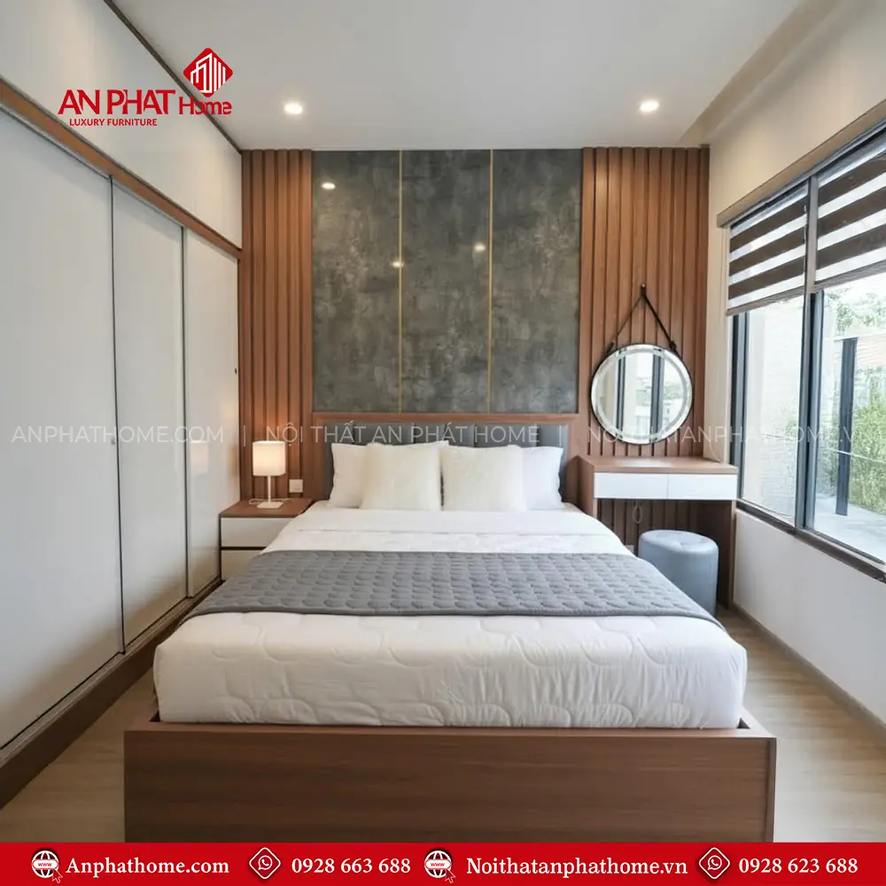 Combo Phòng Ngủ Gỗ MDF Hiện Đại CB-03 5 Combo Phòng Ngủ Gỗ MDF Hiện Đại CB-03