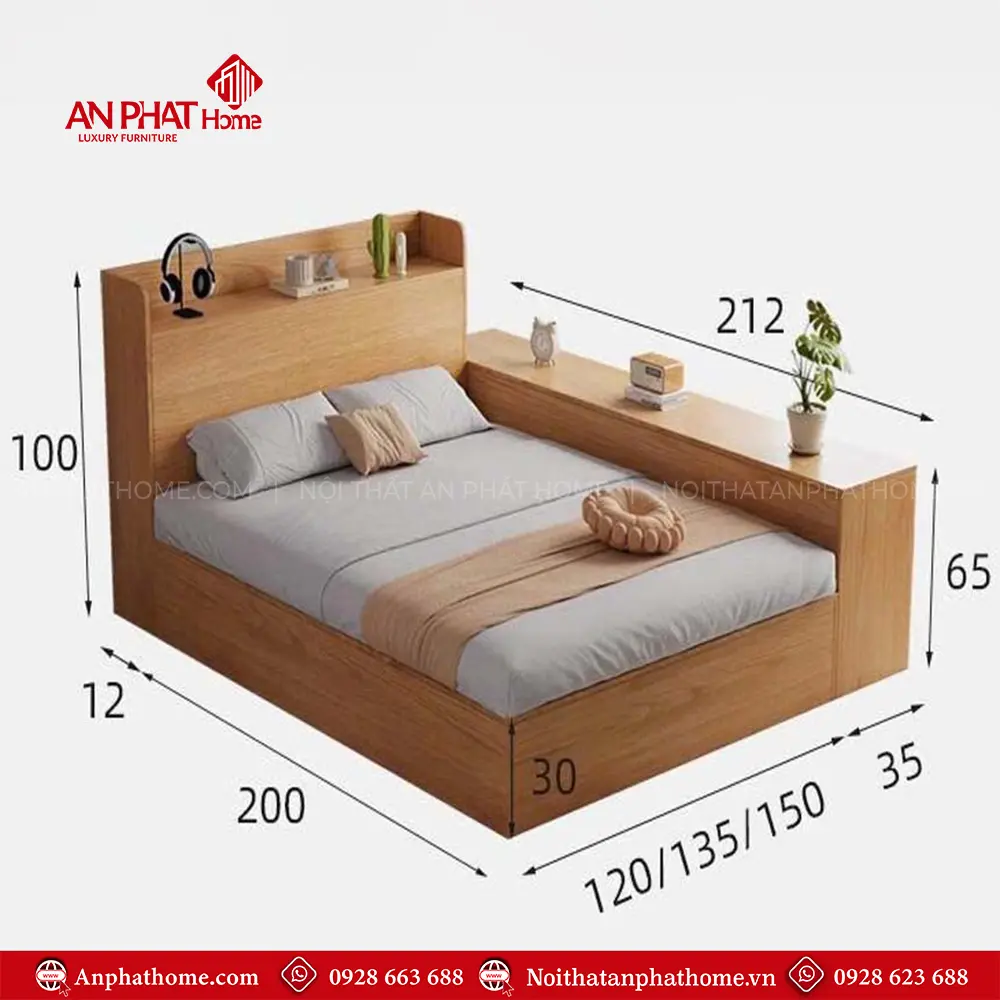 Giường Đôi Gỗ Công Nghiệp GN-215 21 giuong doi go cong nghiep gn 21500001