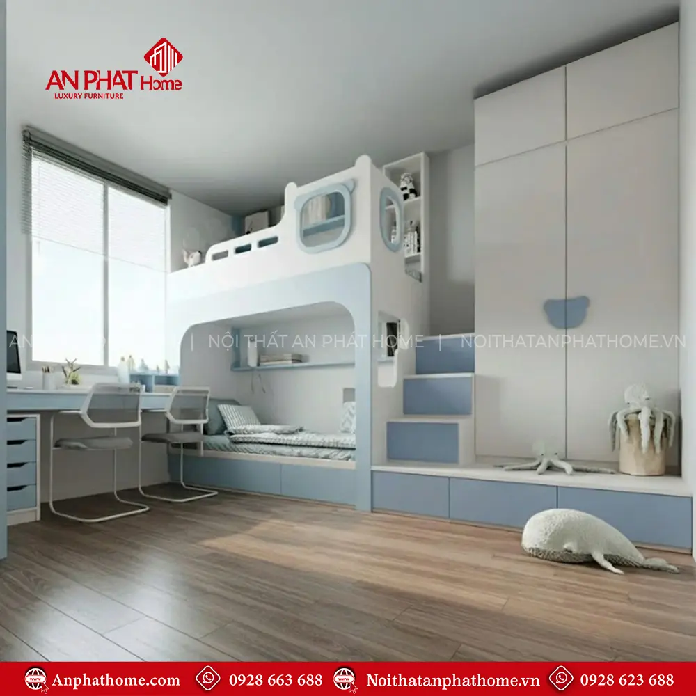 Giường Ngủ 2 Tầng Cho Bé Tiện Nghi Hiện Đại GN-307 12 giuong ngu 2 tang cho be tien nghi hien dai gn 30700001