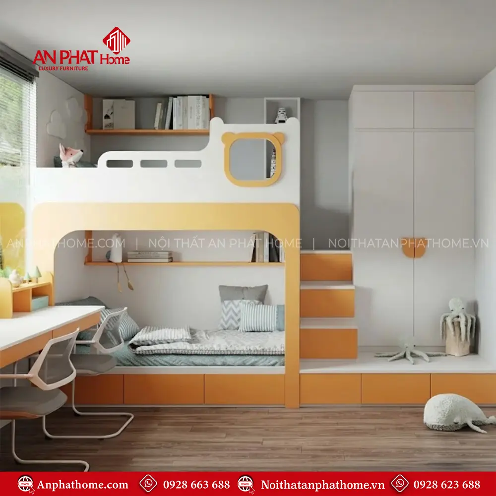 Giường Ngủ 2 Tầng Cho Bé Tiện Nghi Hiện Đại GN-307 9 Giường Ngủ 2 Tầng Cho Bé Tiện Nghi Hiện Đại GN-307