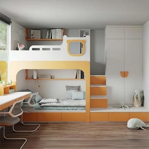 Giường Ngủ 2 Tầng Cho Bé Tiện Nghi Hiện Đại GN-307