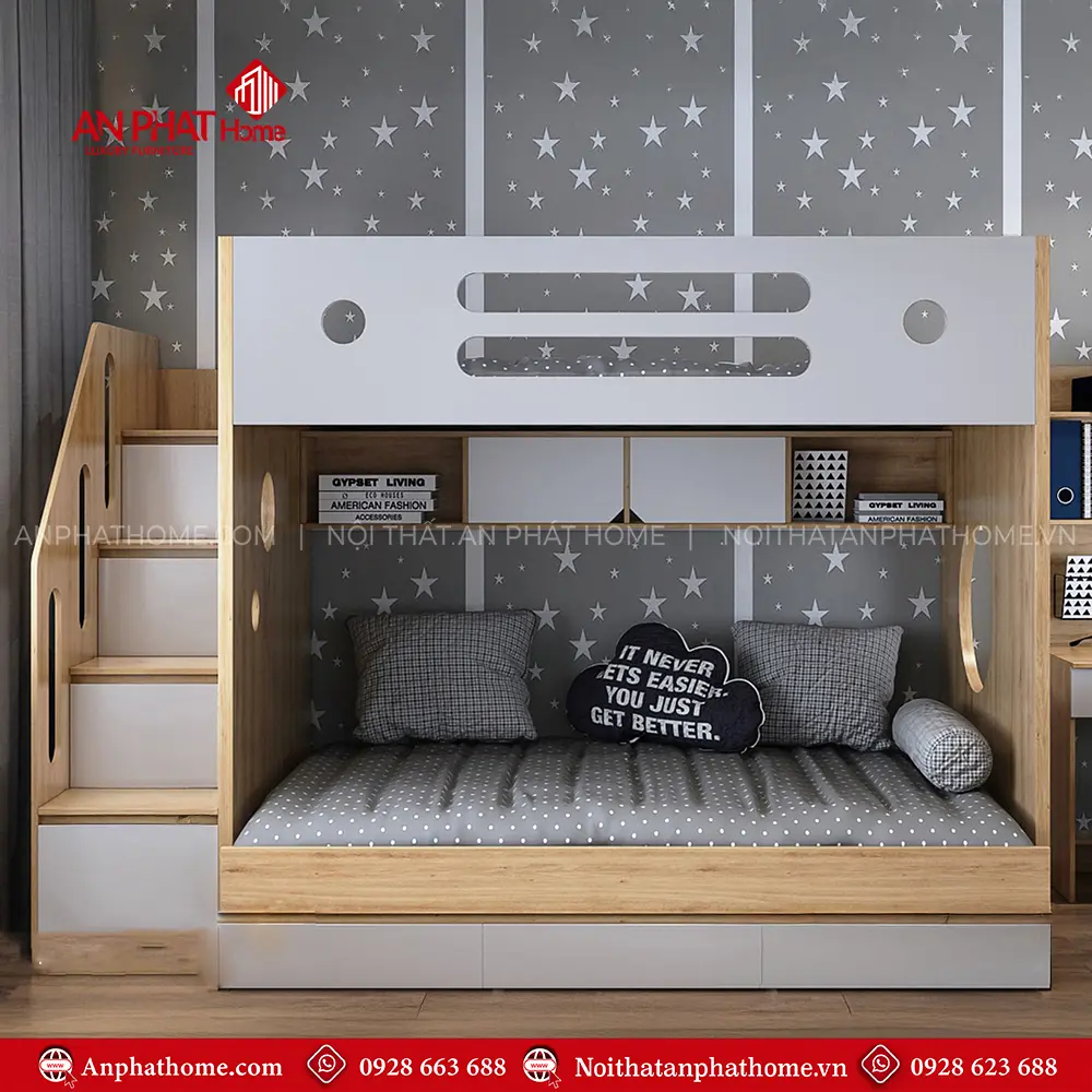 Giường Ngủ 2 Tầng Hiện Đại Cao Cấp GN-316 6 Giường Ngủ 2 Tầng Hiện Đại Cao Cấp GN-316