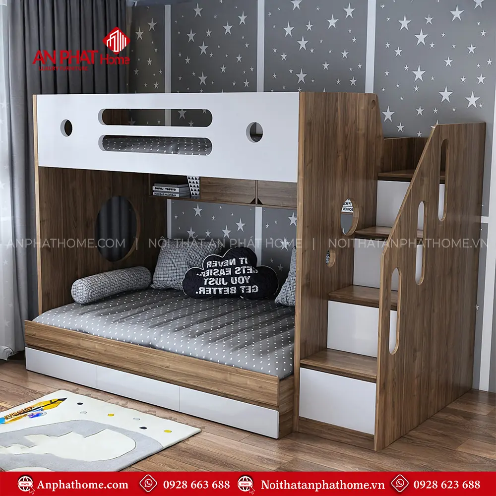 Giường Ngủ 2 Tầng Hiện Đại Cao Cấp GN-316 5 Giường Ngủ 2 Tầng Hiện Đại Cao Cấp GN-316